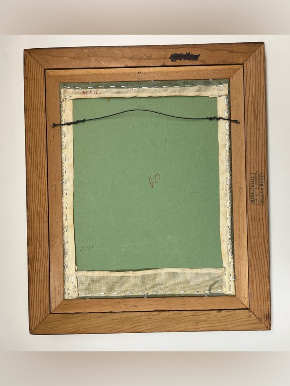 Vintage Framed Petit Point Needlework – Two Birds on Bamboo ,Made in Mexico 1997 - Picture 14 of 17